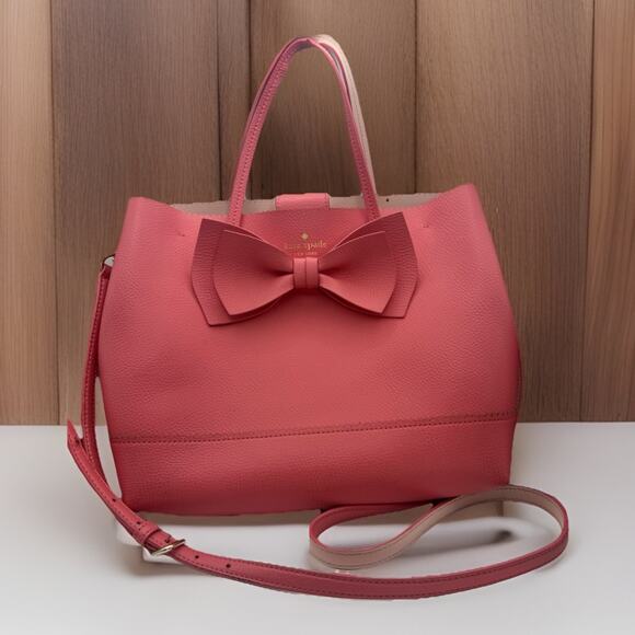 Kate Spade Vanderbilt Place Small Georgia Satchel - Guava Pink - Pebbled Leather - Picture 1 of 11